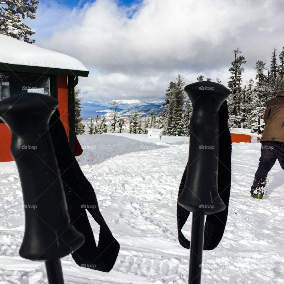 Enjoying the view from the top of the mountain 