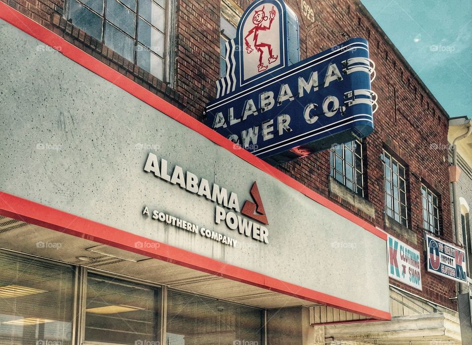 The Birth of Alabama Power. 1940s Alabama Power sign restored and put to use.