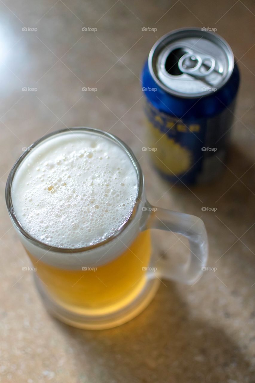 Beer in frosty mug