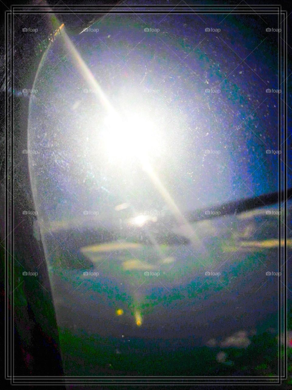 sun in airplane