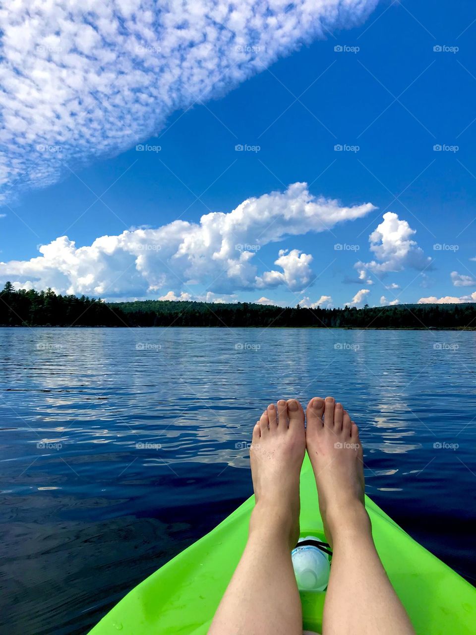 Chilling in the kayak 