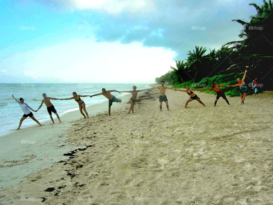 we play on the beach