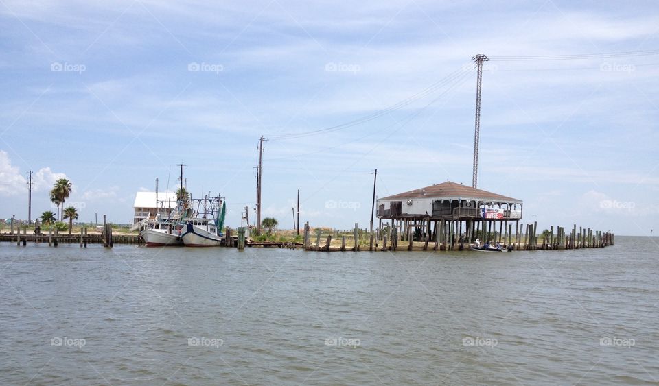 Boardwalk pier. Kemah, Texas 