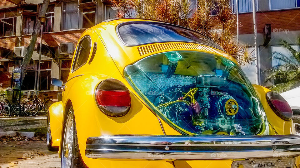 Fusca Amarelo - Yellow Car Fusca