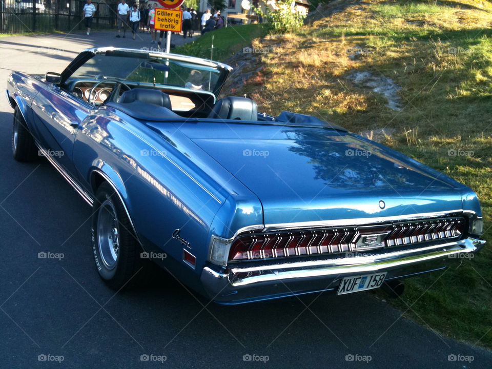 sweden car blue convertible by zebra