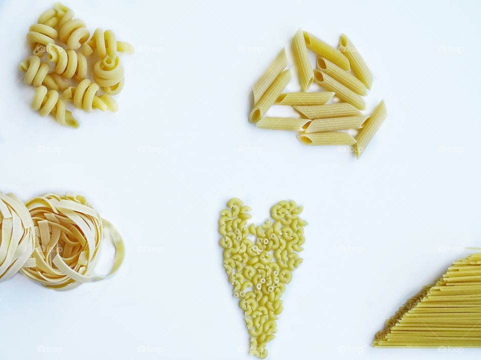 Different types of pasta