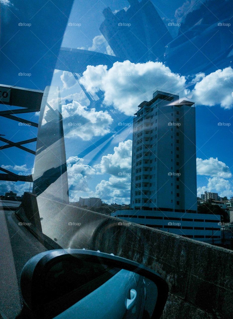building and reflections