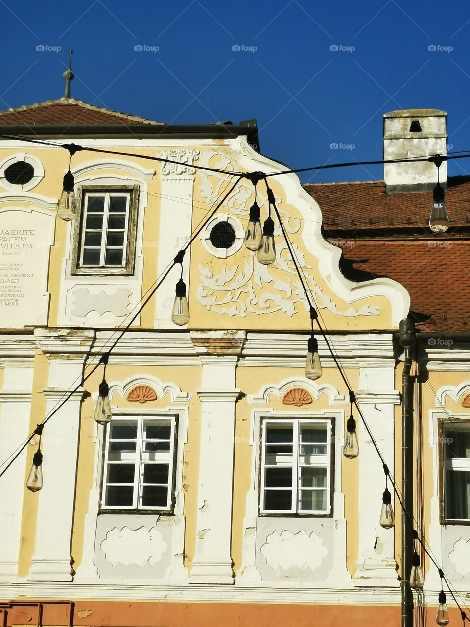 The old house in the center of Sibiu, Romania