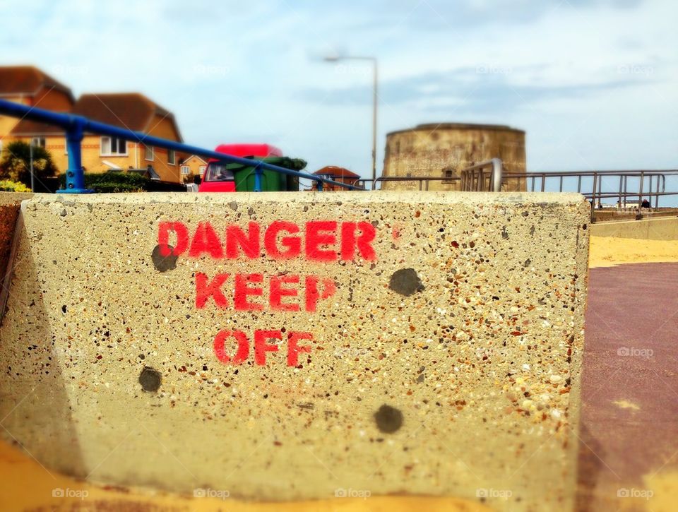 sign united kingdom danger clacton-on-sea by mrgrambo