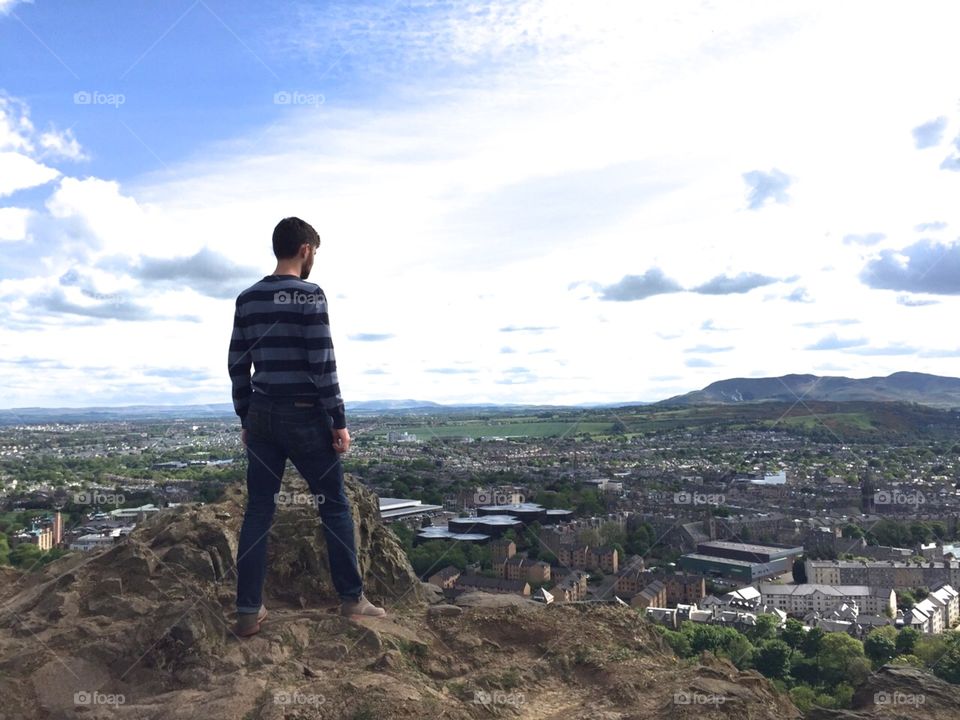 The view from atop Arthur’s Seat in Edinburgh, Scotland