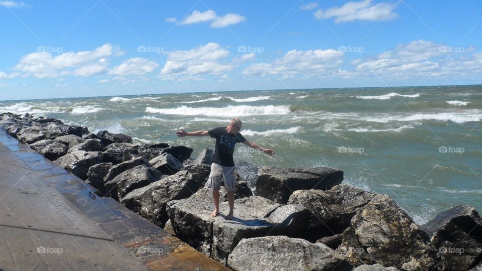 Man Seeing Waves for the first time