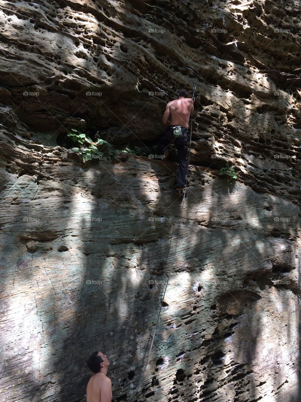 Climbing at Secret Garden at Miller Fork