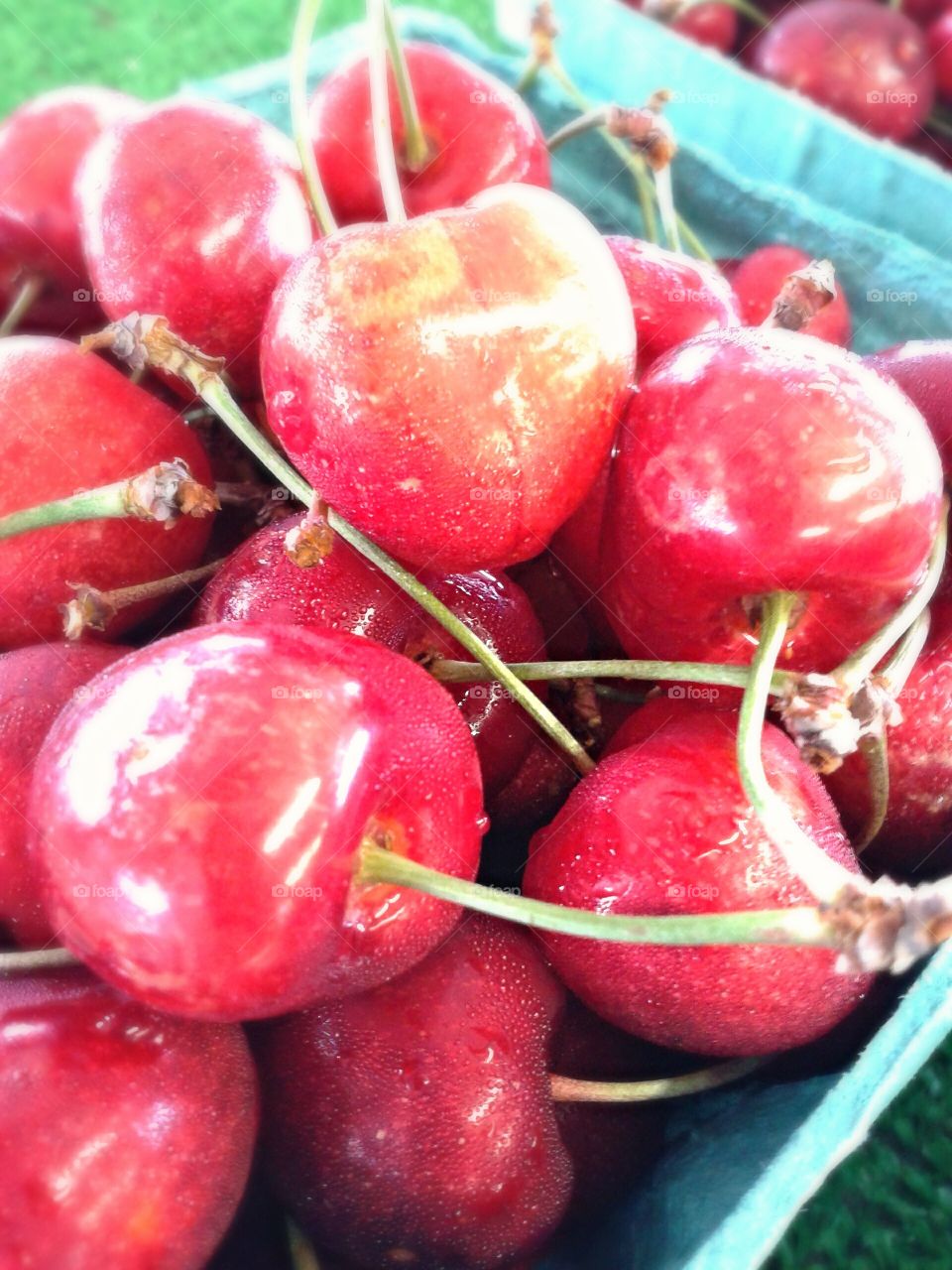 Fresh cherries. Market fresh cherries are supreme.