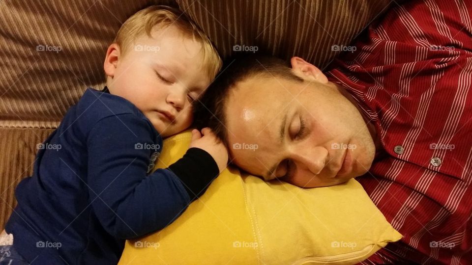 napping with daddy
