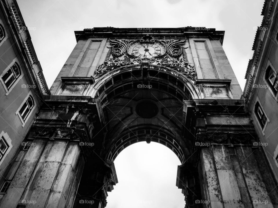 Triumphal arch. Triumphal arch, Lisbon, Portugal