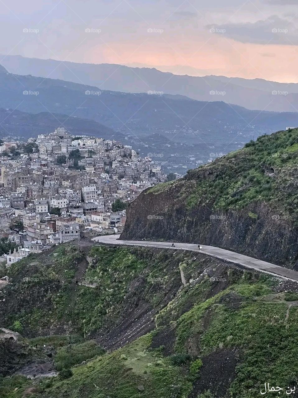 Glory be to God, the magnificent and picturesque view and the natural green trees are a view that is nothing more wonderful than it