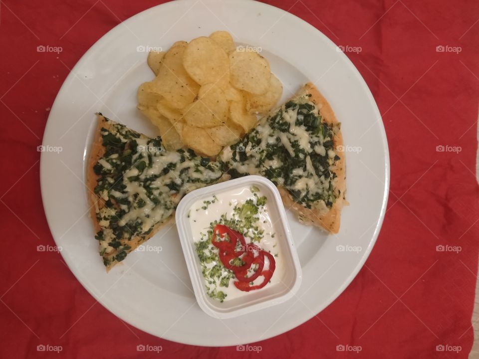 spinach pizza for Vegan