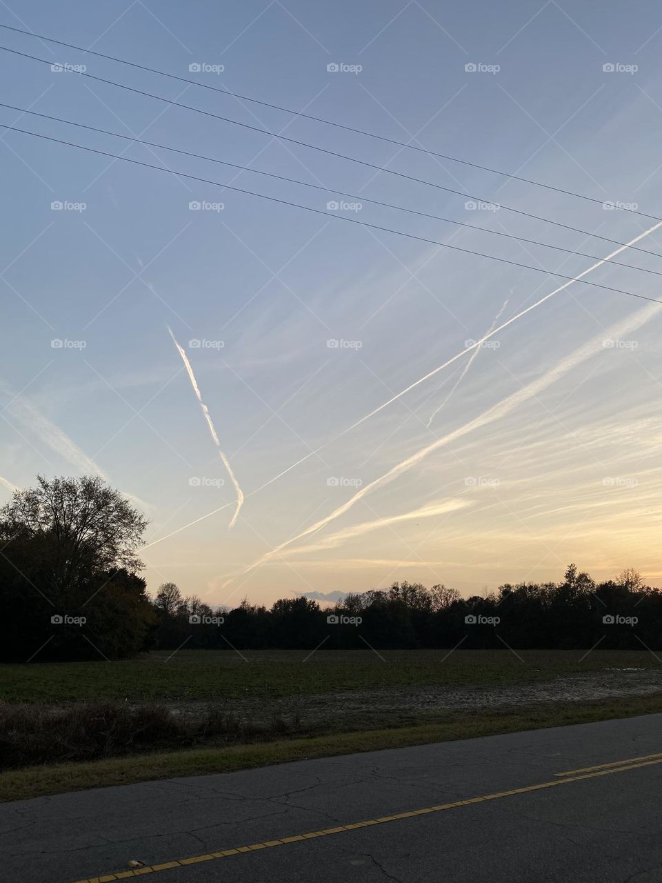 Night begins to fall 