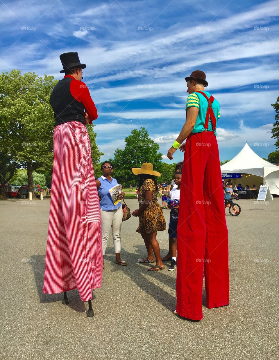 Stilts and Sounds at the Jazz Festival in Queens, New York City