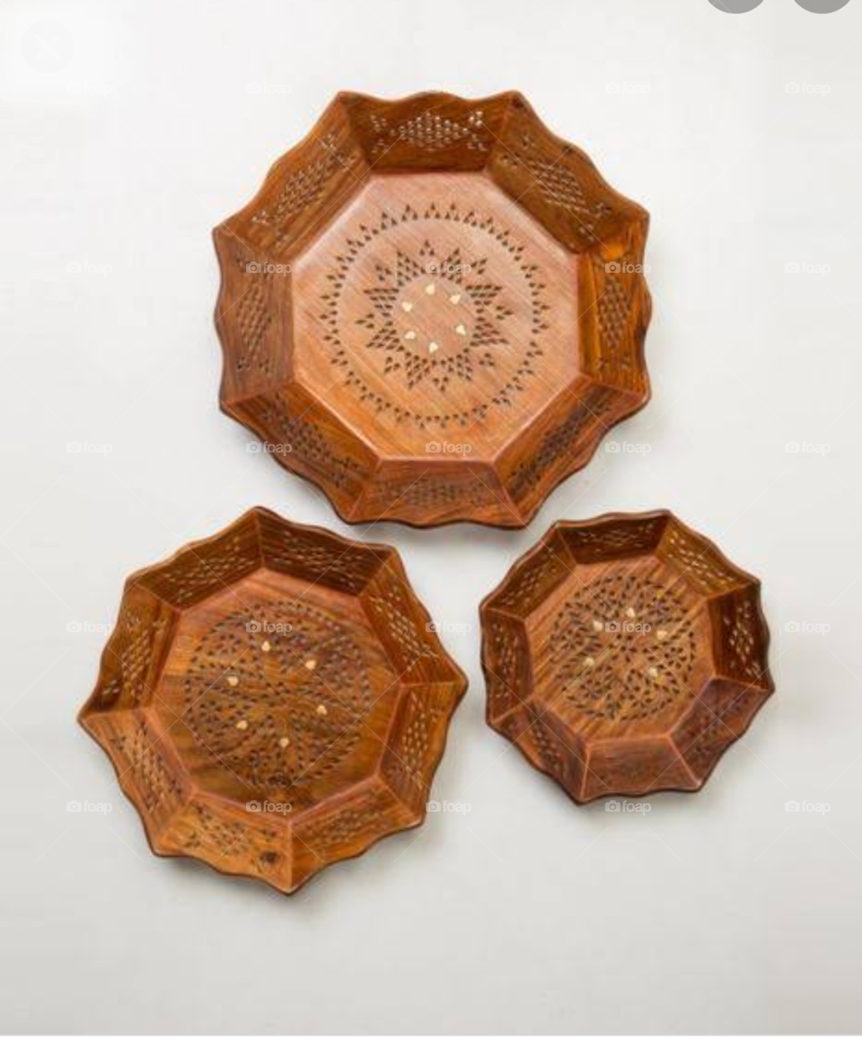 Wooden Trays Set of 3