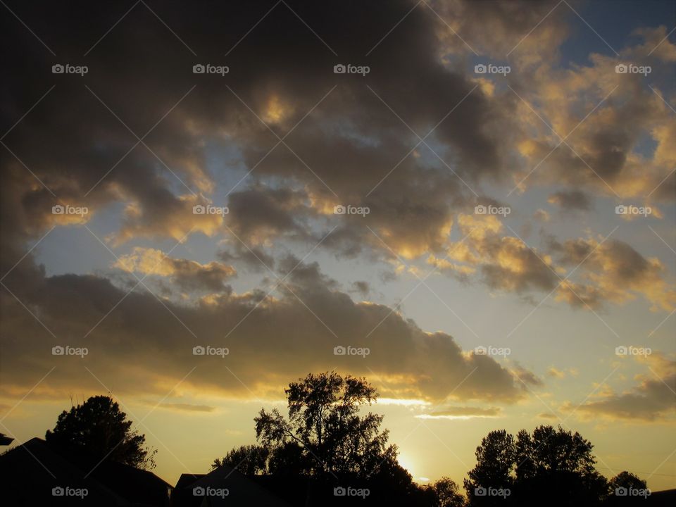 evening clouds