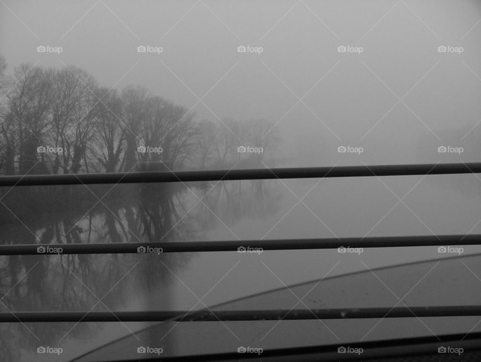 travel autumn river fog by uolza