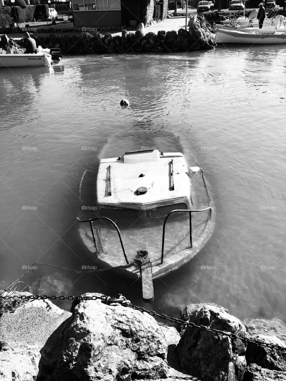 Boat under water