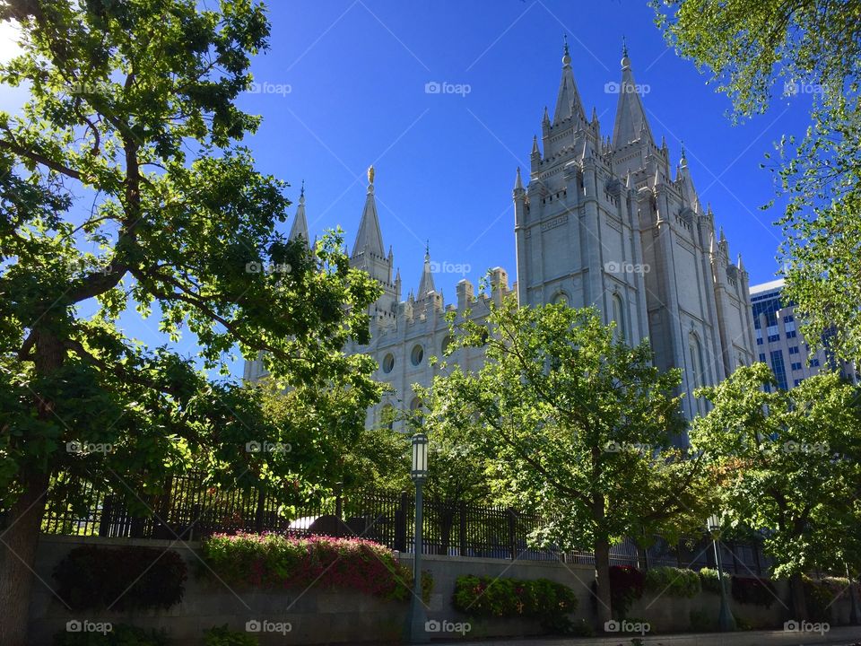 Salt Lake Temple view from Northwest. 