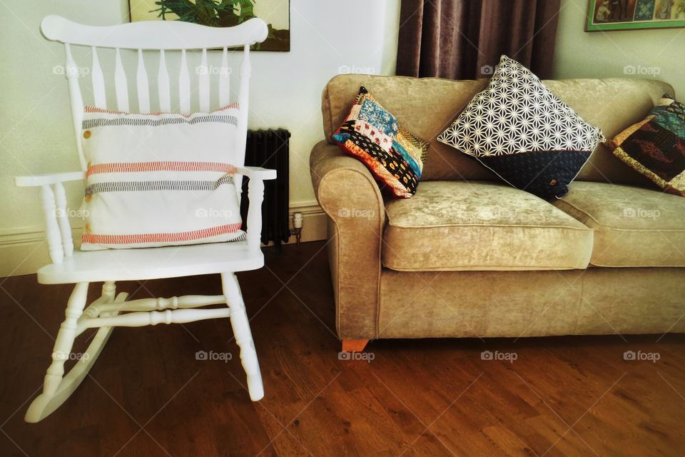 Rocking chair. Sofa