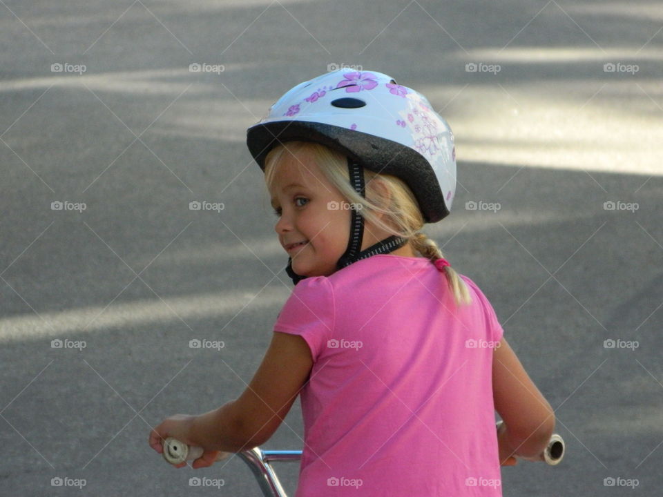 Girl on bike