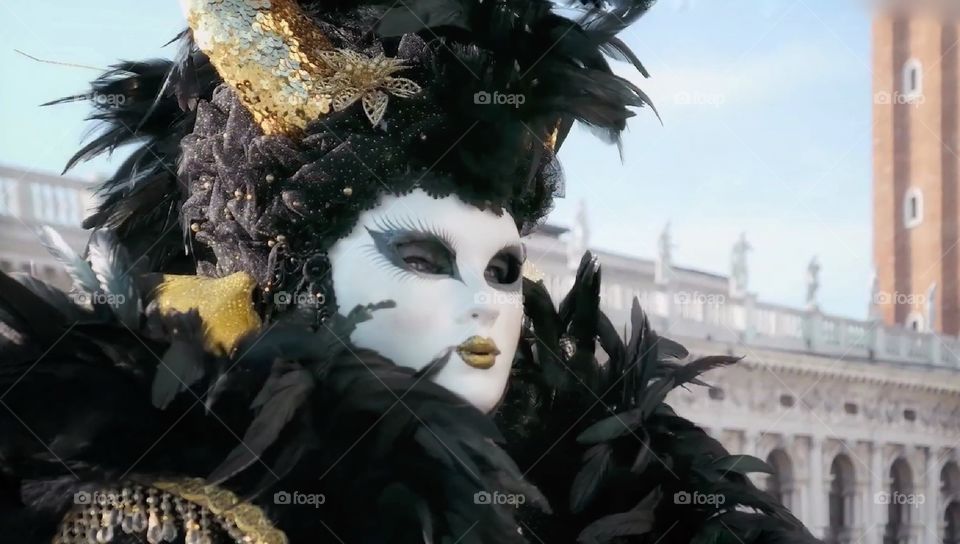 Carnevale di Venezia. Maschere in posa.