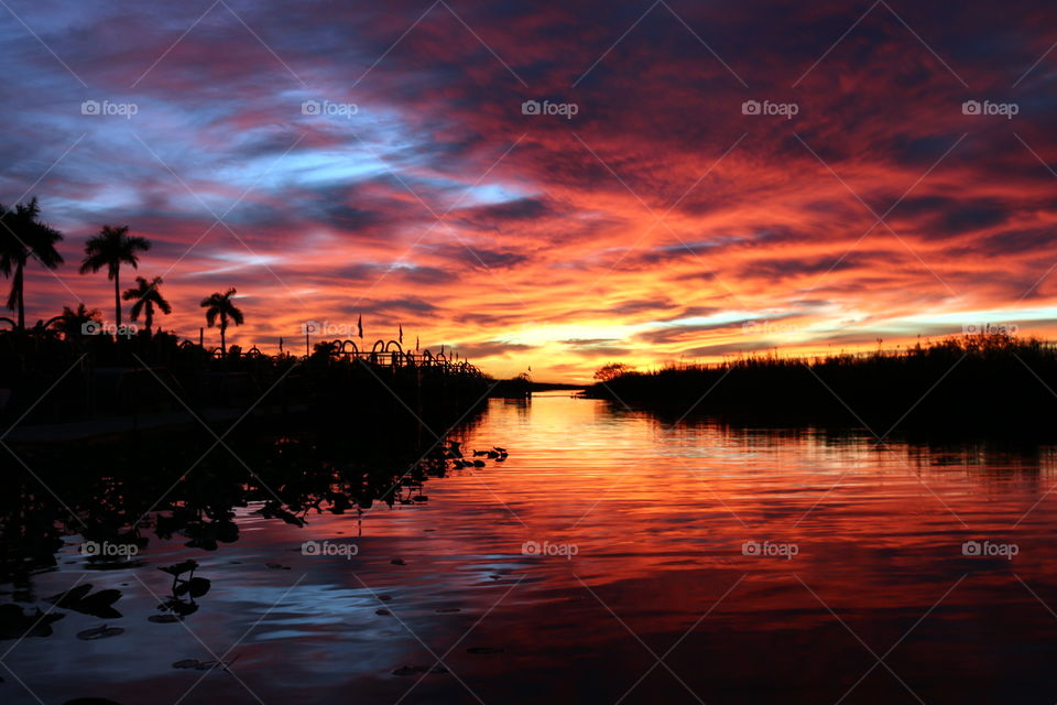 Dramatic sky during sunset