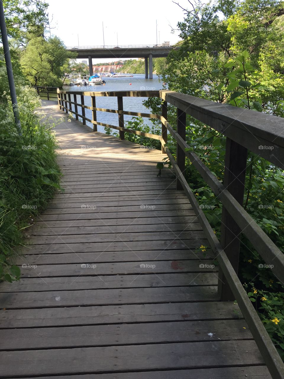 Walkway, Stockholm in the summer