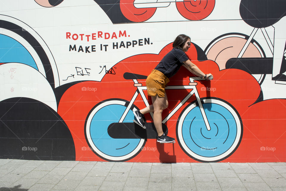 Bicycle grafitti in Rotterdam