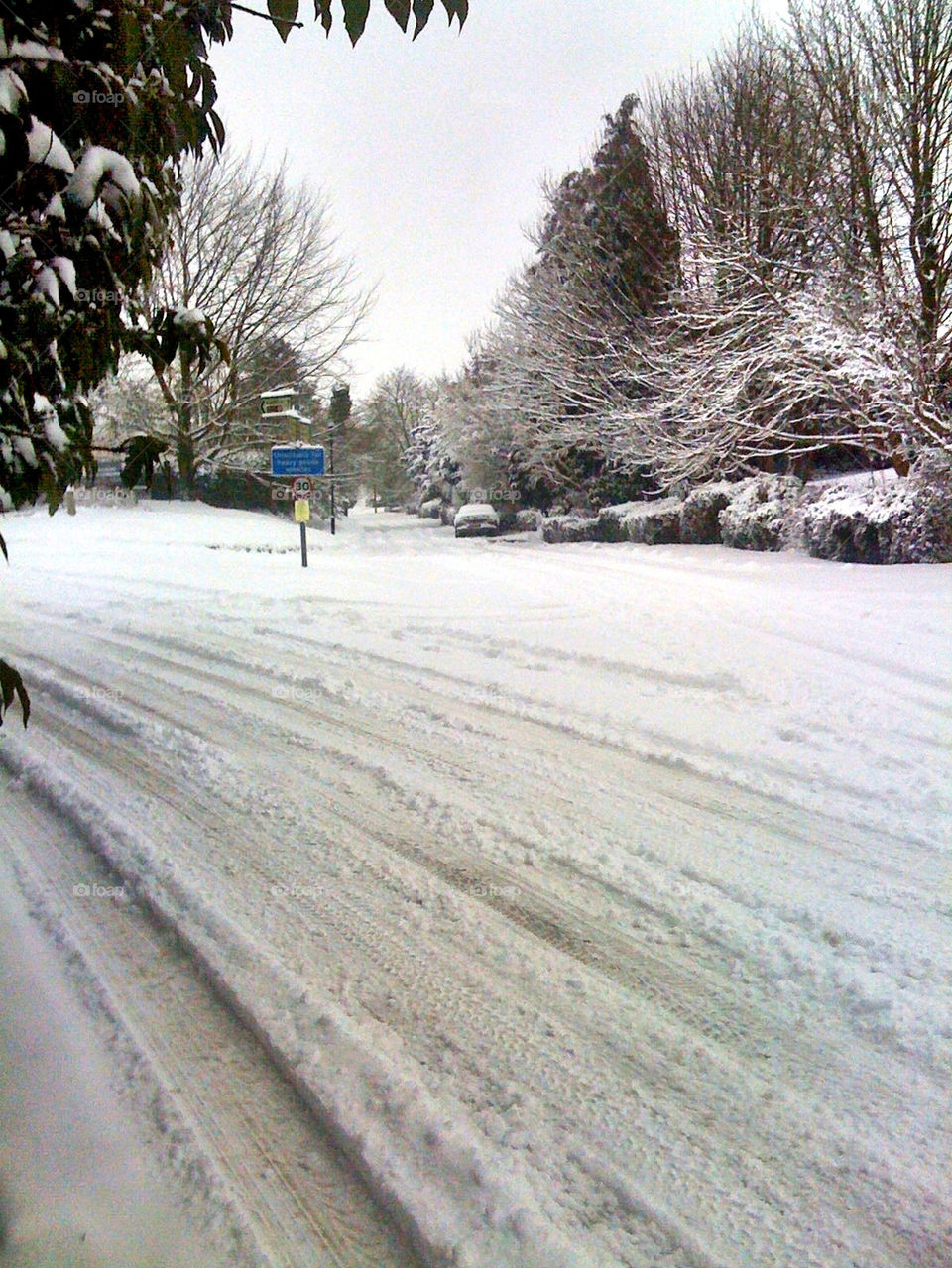 snow winter white road by simonj