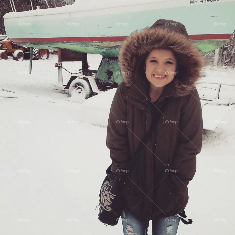 Winter, Snow, Portrait, Wear, Cold