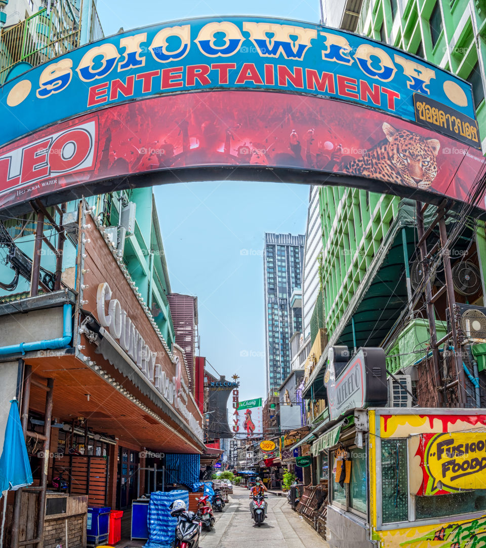 Entertainment street in Bangkok Thailand