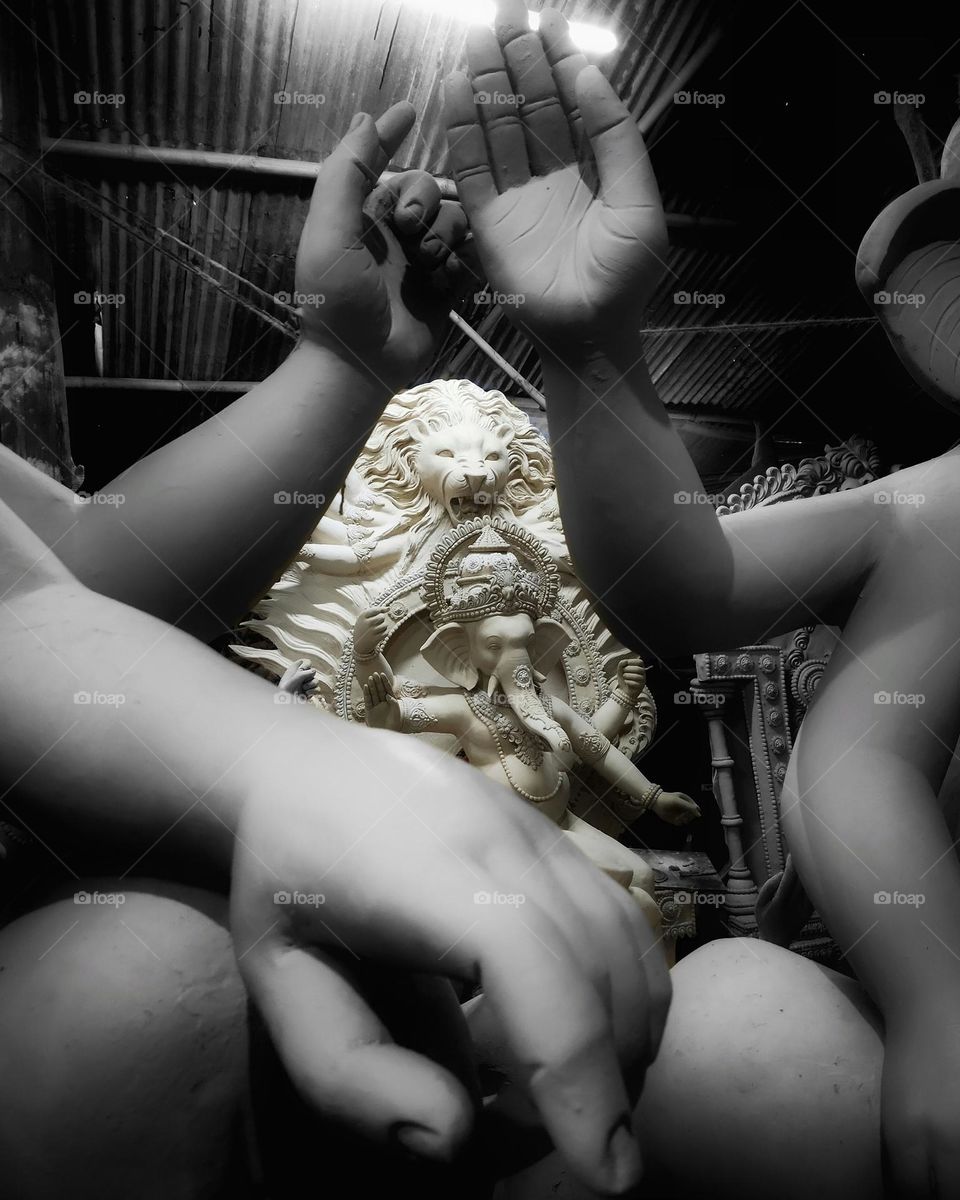 God Ganesha Statue making for Ganesh Utsav festival