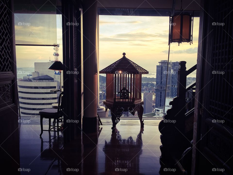 Top floor view. China Club, Singapore