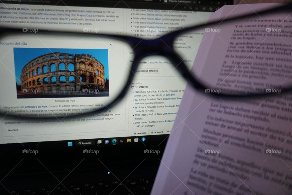 Computer#glasses#book