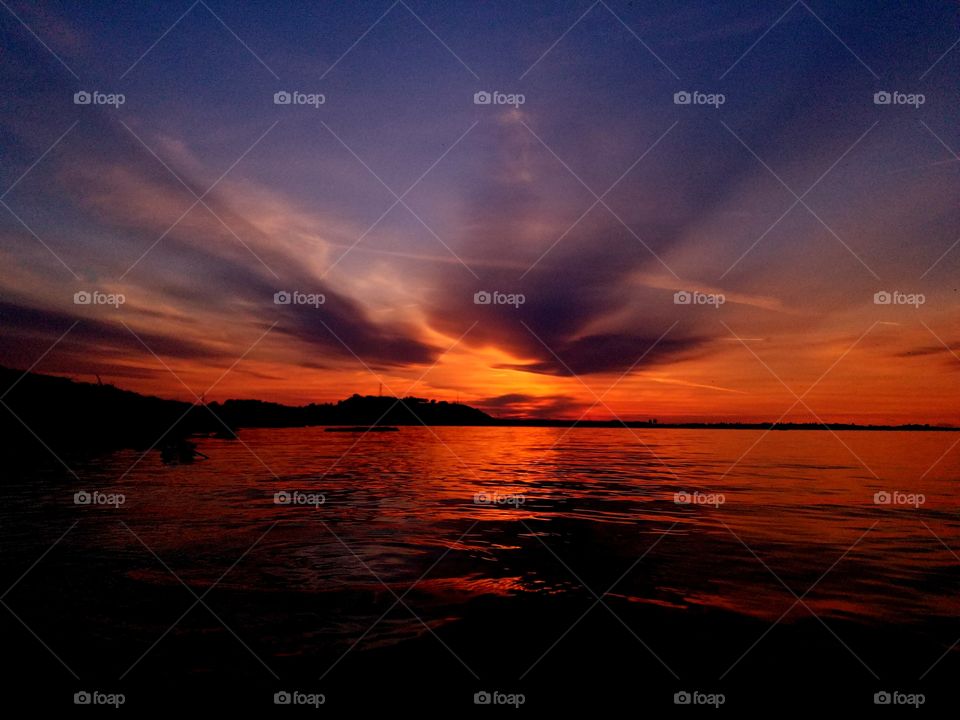 Folsom lake sunset