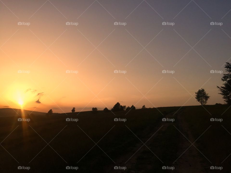 Sunset, Dawn, Sun, Evening, Landscape