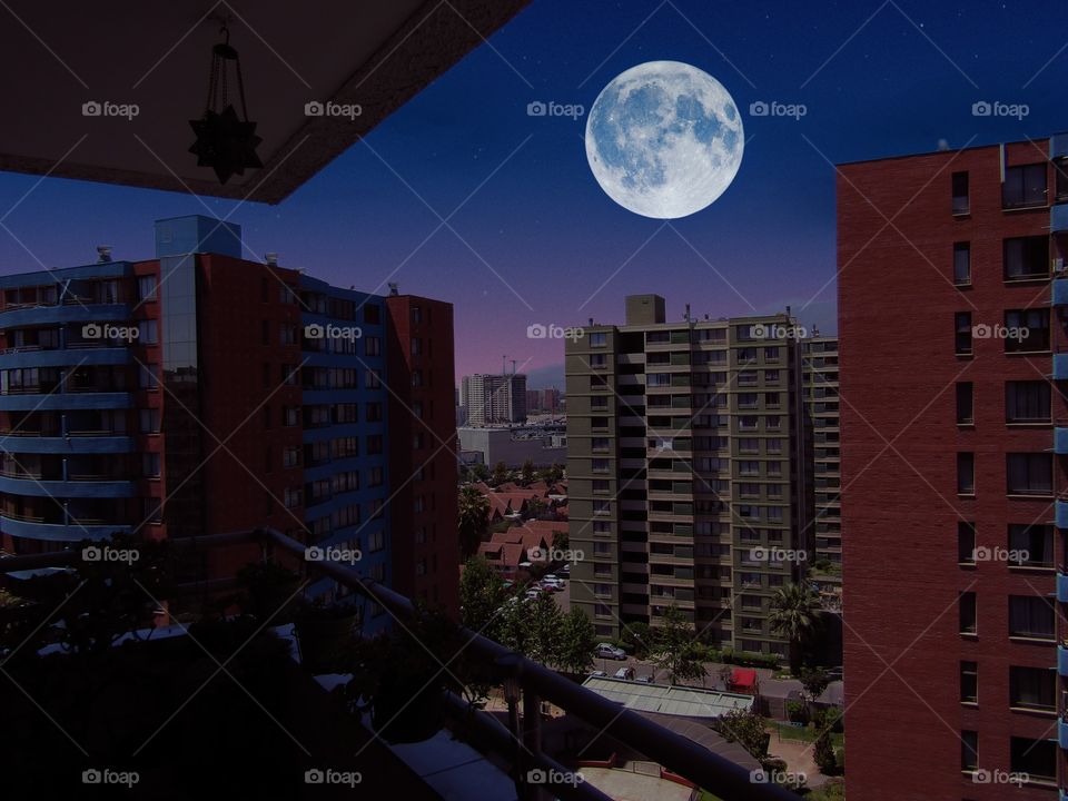 luna desde mi balcón