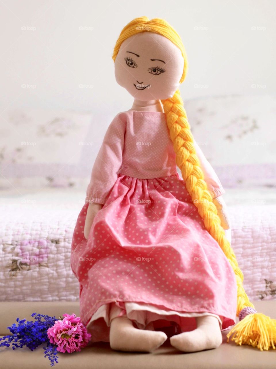 Rapunzel Barbie rag doll 