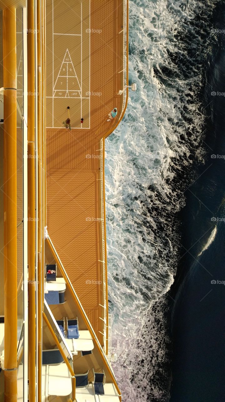Shuffleboard on a Cruise Ship