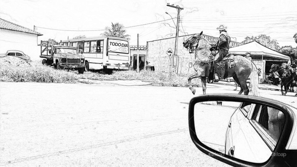 Fotografia editada, em forma desenho.