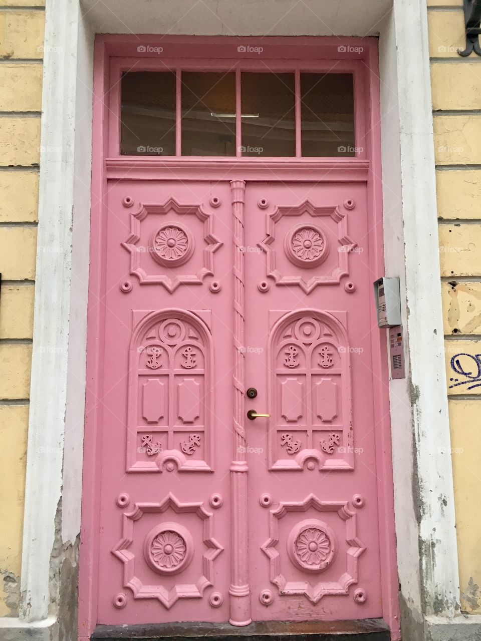 Pink old town doors 
