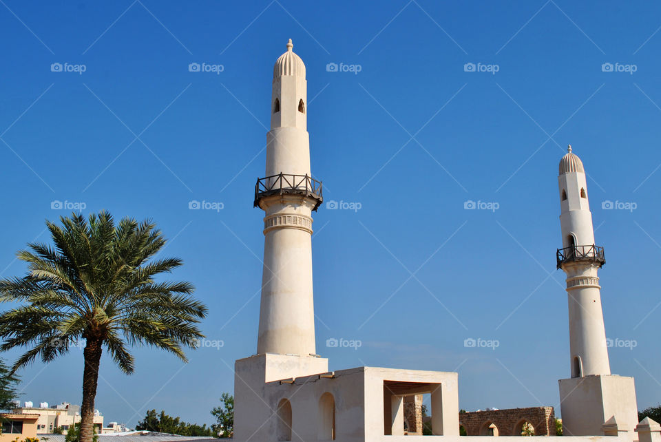Al Khamis mosque in the nice blue clear sky