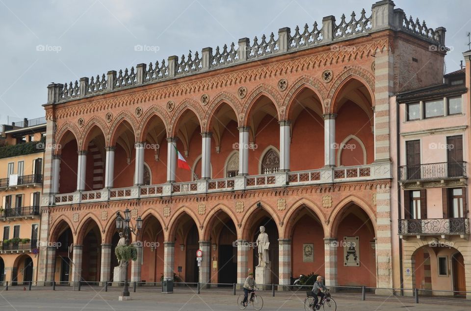Padova, palace del-Bo on the Public Square "Prato della valle"