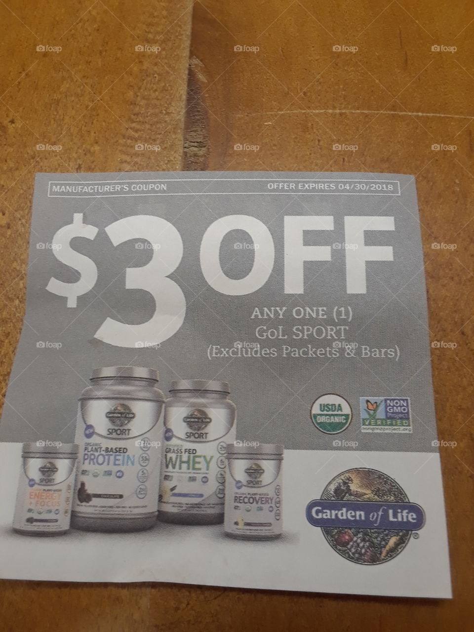 $3 off protein powder here at the arore5.A little discount is cool and something to go with.Better then the regular price.Il take anything that i can get with certain deals.Its all good.Deals help alot with life and go along way.